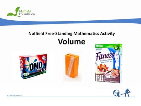 Nuffield Free-Standing Mathematics Activity