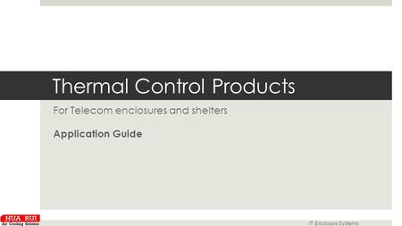 Thermal Control Products