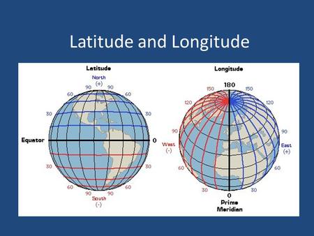 Latitude and Longitude