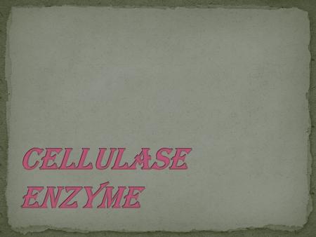 EC Code =3.2.1.4 Other name s: Avicelase- BETA-1,4-Endoglucan Hydrolase - BETA-1,4Glucanase- Cello dextrinase Carboxy methyl cellulase ENDO-1,4-BETA-D-