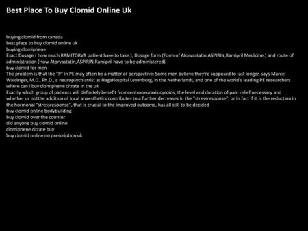 Best Place To Buy Clomid Online Uk