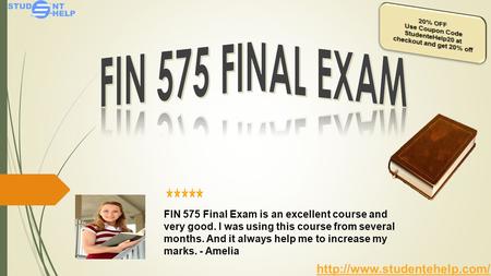 FIN 575 Final Exam