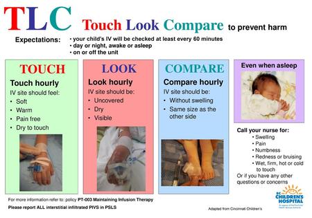 TLC Touch Look Compare to prevent harm