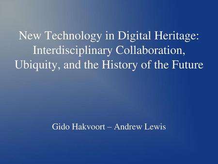 Gido Hakvoort – Andrew Lewis