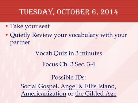 Social Gospel, Angel & Ellis Island, Americanization or the Gilded Age