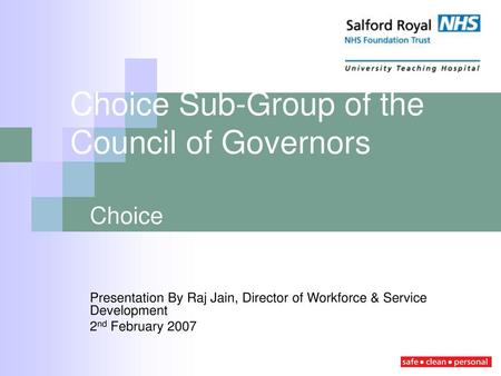 Choice Sub-Group of the Council of Governors