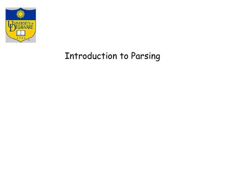 Introduction to Parsing