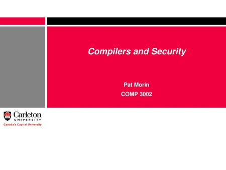 Compilers and Security