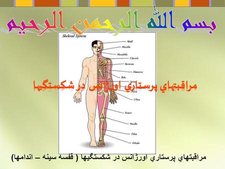 مراقبتهاي پرستاري اورژانس در شكستگيها