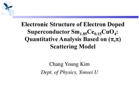 Dept. of Physics, Yonsei U