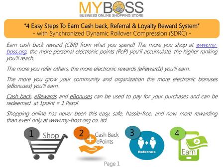 “4 Easy Steps To Earn Cash back, Referral & Loyalty Reward System”