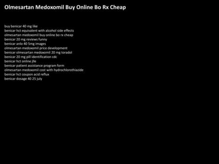 Olmesartan Medoxomil Buy Online Bo Rx Cheap