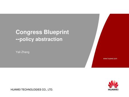 Congress Blueprint --policy abstraction