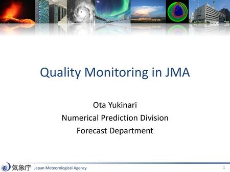 Quality Monitoring in JMA