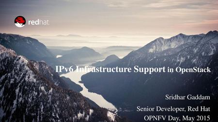 IPv6 Infrastructure Support in OpenStack