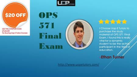 OPS 571 Final Exam