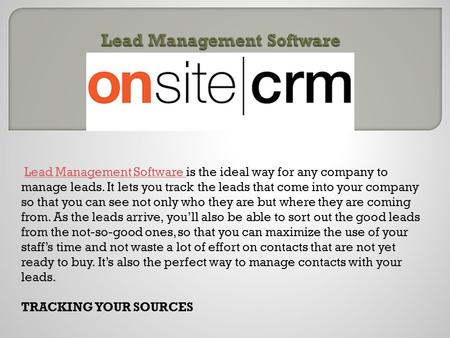 Lead Management Software