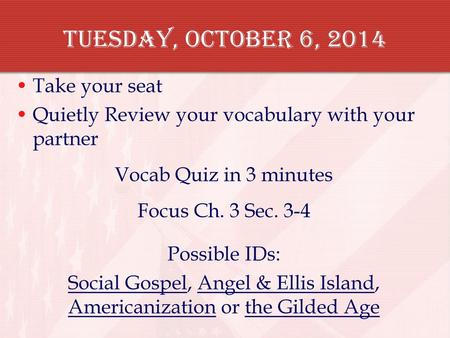 Social Gospel, Angel & Ellis Island, Americanization or the Gilded Age