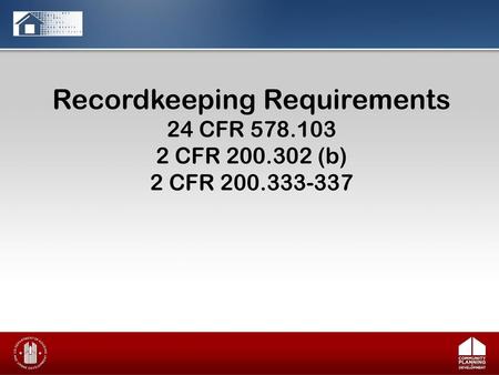 Recordkeeping Requirements