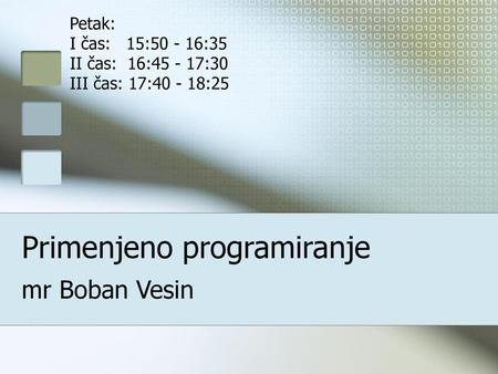 Primenjeno programiranje