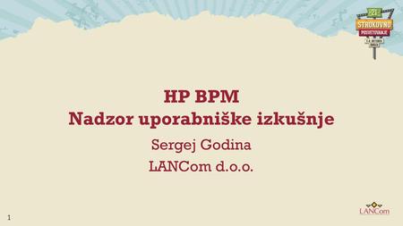 HP BPM Nadzor uporabniške izkušnje