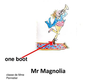 One boot Mr Magnolia classe de Mme Pennetier.