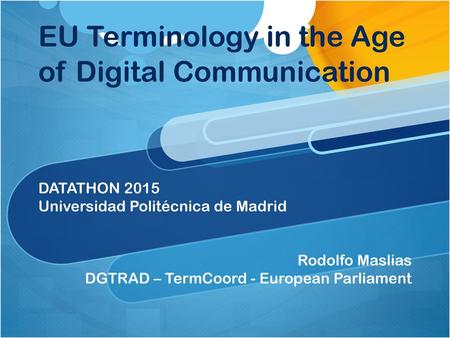 EU Terminology in the Age of Digital Communication