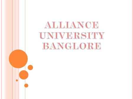 ALLIANCE UNIVERSITY BANGLORE.