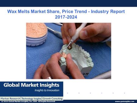 © 2016 Global Market Insights, Inc. USA. All Rights Reserved  Wax Melts Market Share, Price Trend - Industry Report