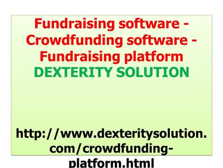 Fundraising software - crowdfunding software - fundraising platform