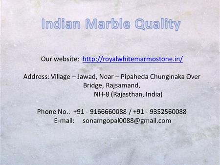 Our website:  Address: Village – Jawad, Near – Pipaheda Chunginaka Over Bridge, Rajsamand,