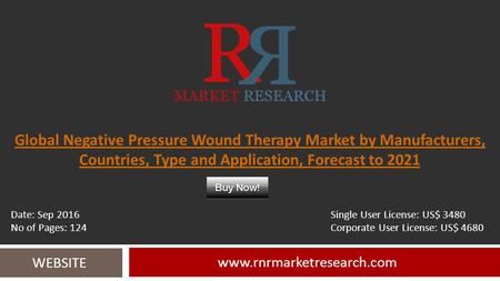 Global Negative Pressure Wound Therapy Market by Manufacturers, Countries, Type and Application, Forecast to WEBSITE Date: