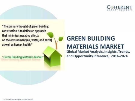 © Coherent market Insights. All Rights Reserved GREEN BUILDING MATERIALS MARKET Global Market Analysis, Insights, Trends, and Opportunity Inference,