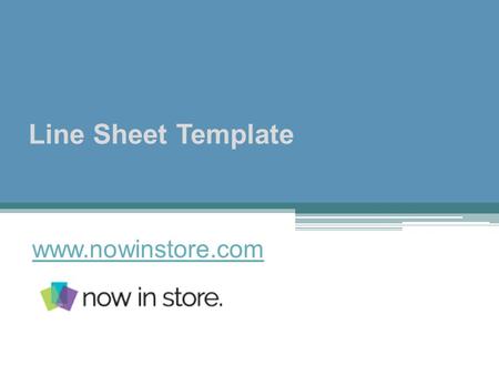 Line Sheet Template