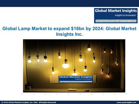 © 2016 Global Market Insights, Inc. USA. All Rights Reserved  Fuel Cell Market size worth $25.5bn by 2024 Global Lamp Market to expand.