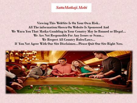 The Biggest Online Gambling Site is SattaMatkaji