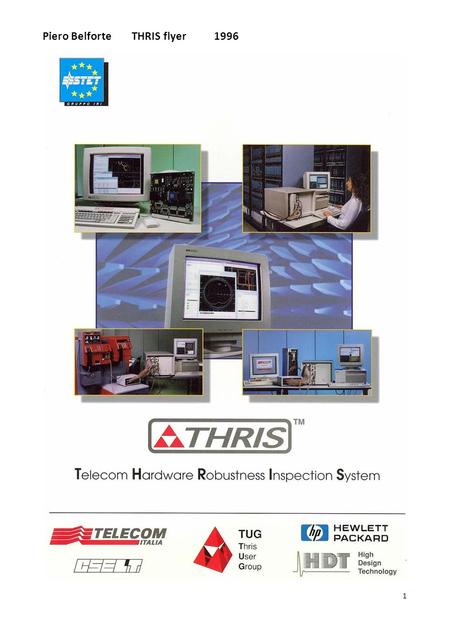 Piero Belforte, CSELT 1995: THRIS flyer