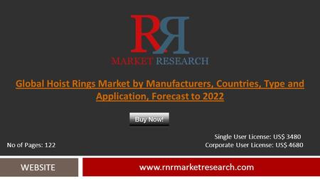 Global Hoist Rings Market by Manufacturers, Countries, Type and Application, Forecast to WEBSITE Single User License: US$