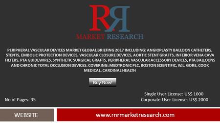 PERIPHERAL VASCULAR DEVICES MARKET GLOBAL BRIEFING 2017 INCLUDING: ANGIOPLASTY BALLOON CATHETERS, STENTS, EMBOLIC PROTECTION DEVICES, VASCULAR CLOSURE.