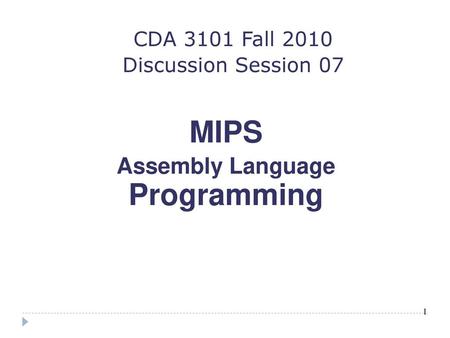 MIPS Assembly Language Programming