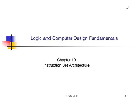 Logic and Computer Design Fundamentals