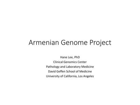 Armenian Genome Project