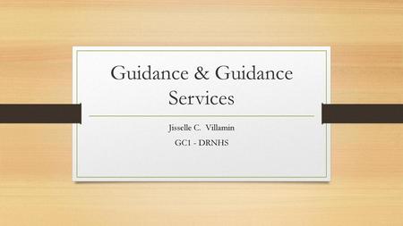 Guidance & Guidance Services