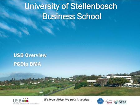 University of Stellenbosch Business School