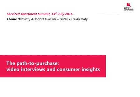 The path-to-purchase: video interviews and consumer insights