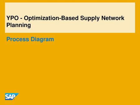 YPO - Optimization-Based Supply Network Planning