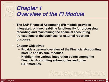 Chapter 1 Overview of the FI Module