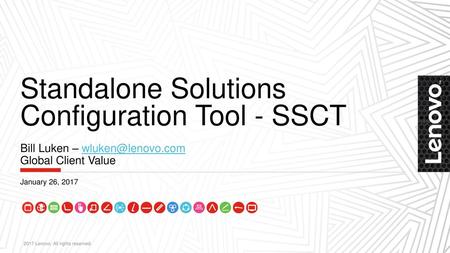 Standalone Solutions Configuration Tool - SSCT