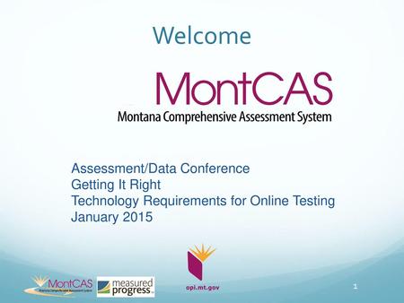 Welcome Assessment/Data Conference Getting It Right