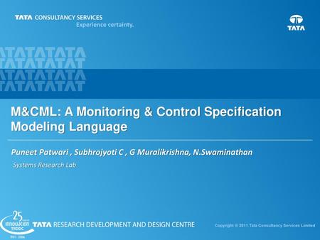 M&CML: A Monitoring & Control Specification Modeling Language